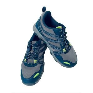 Avia Boys All Terrain Running Walking Hiking Shoes Gray/Blue/Green Size Y4